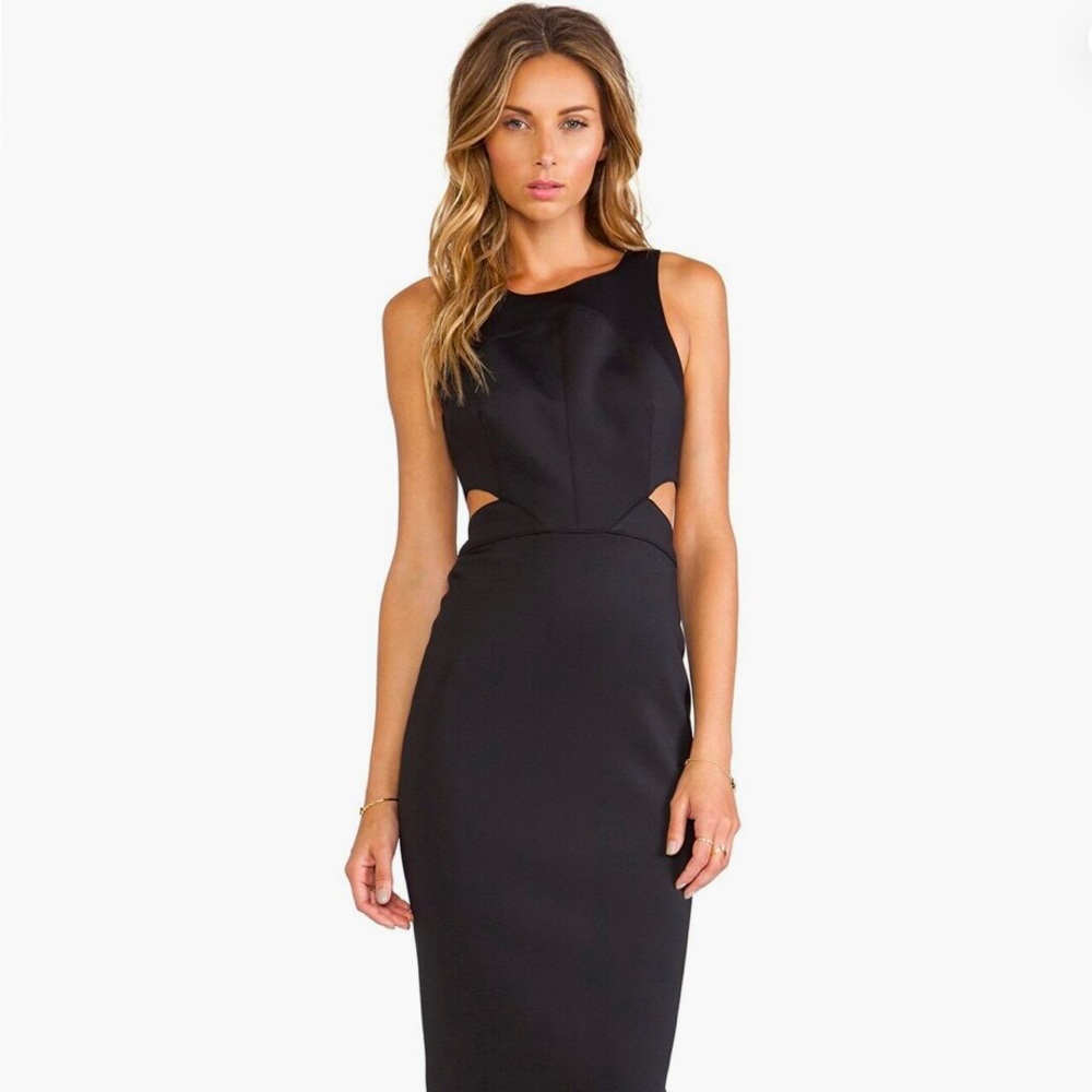 Hunter Bell Porter Cutout dress in black size 8